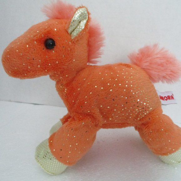 Aurora Orange with Sparkle Pony Beanie Plushy Toy 7.5” - Retired - Picture 1 of 12